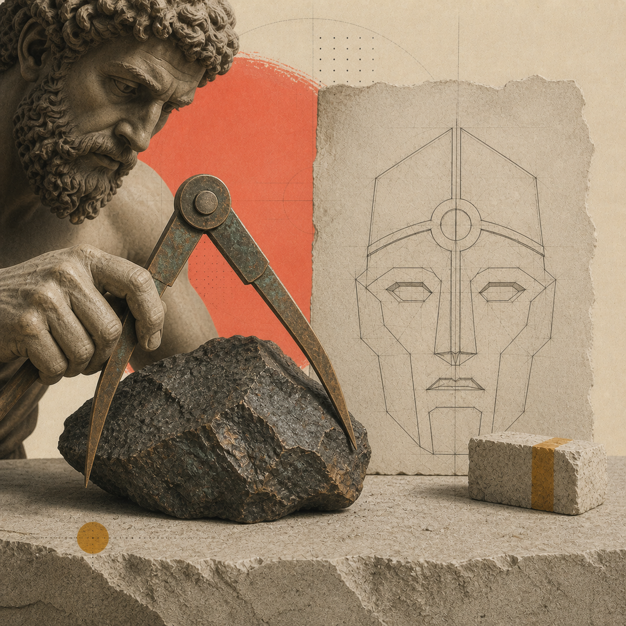 Efesto misura la materia grezza prima di progettare Talos